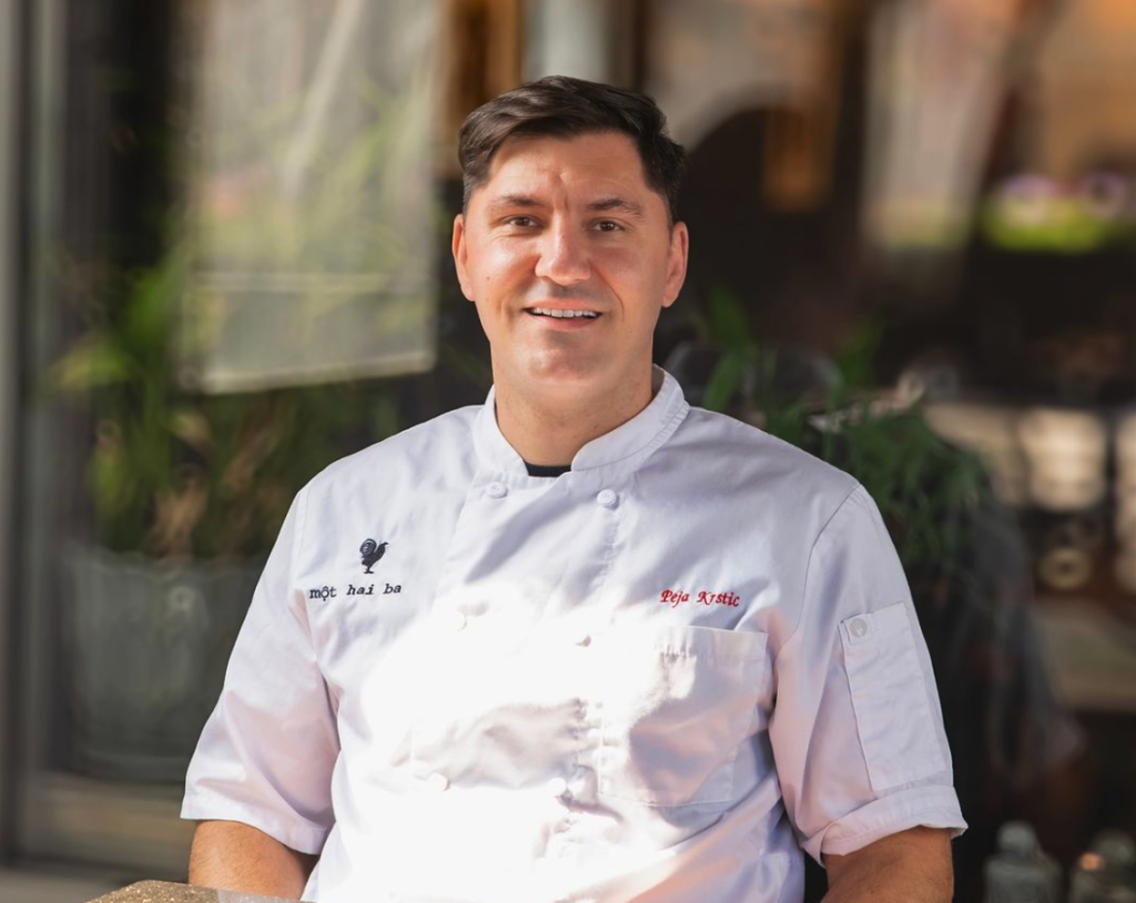 Mot Hai Ba's Chef Peja Krstic is opening a new restaurant in the former Boulevardier space called Pillar. (Courtesy of Mot Hai Ba via Instagram)